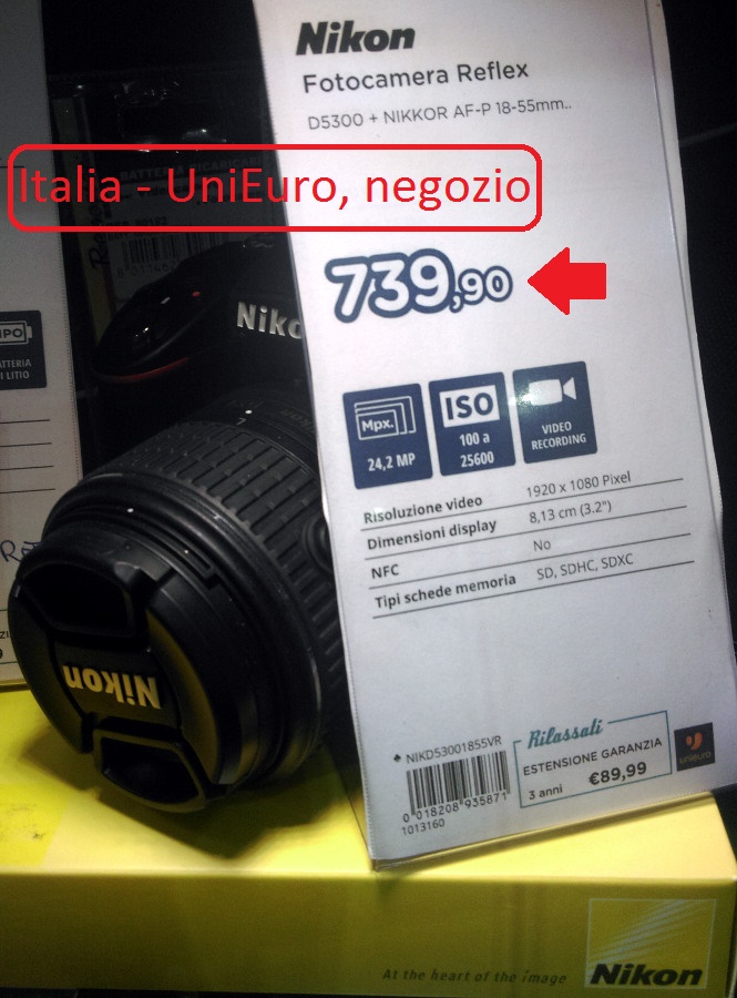 Nikon D5300 all'UniEuro di Settimo