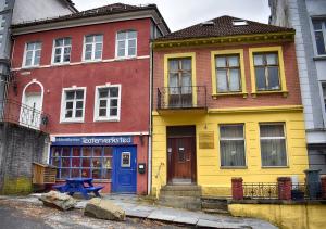 Case multicolori a Bergen, Norvegia