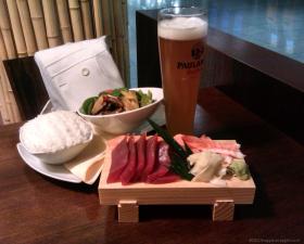 Birra tedesca al frumento e sushi giapponese