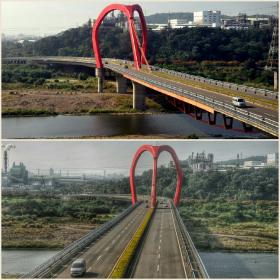 Un ponte visto a Taiwan, nella parte