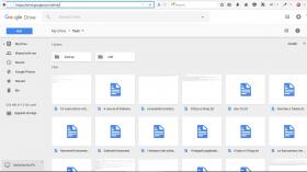 Una schermata del web client per Google Drive