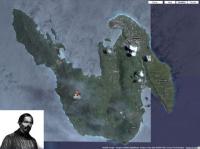 Isola di Pulau Weh su GoogleMaps; ritratto di Nino Bixio.